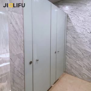 Moisture-Proof ladies Glass Toilet Cubicle with basin